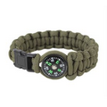 Olive Drab Paracord Bracelet w/Compass